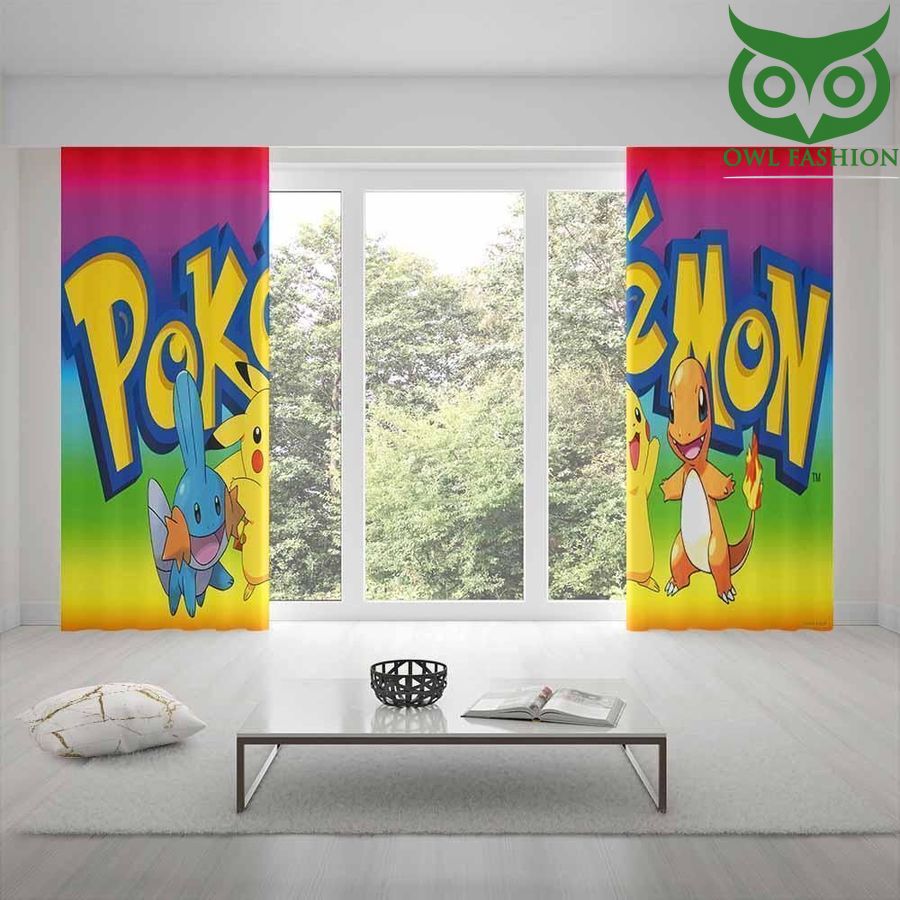22 Pokemon Pikachu With Friends waterproof house and room decoration shower window curtains