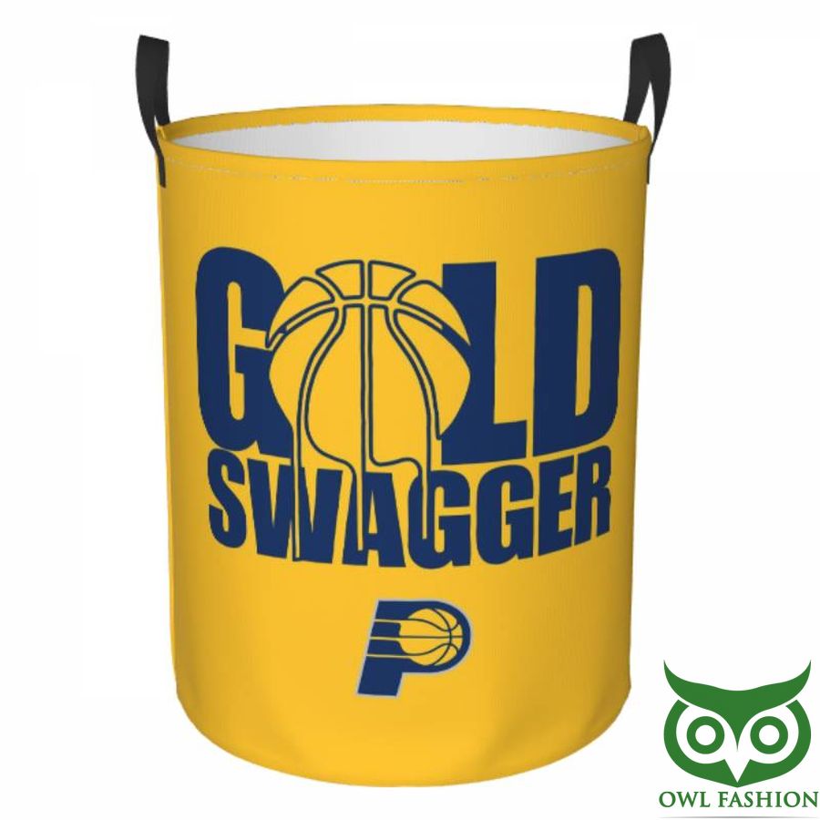 11 NBA Indiana Pacers Circular Hamper Yellow Laundry Basket
