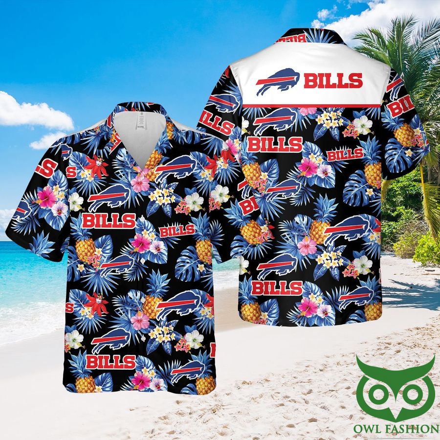 24 NFL Buffalo Bills Green Leaf Hawaiian Shirt Shorts