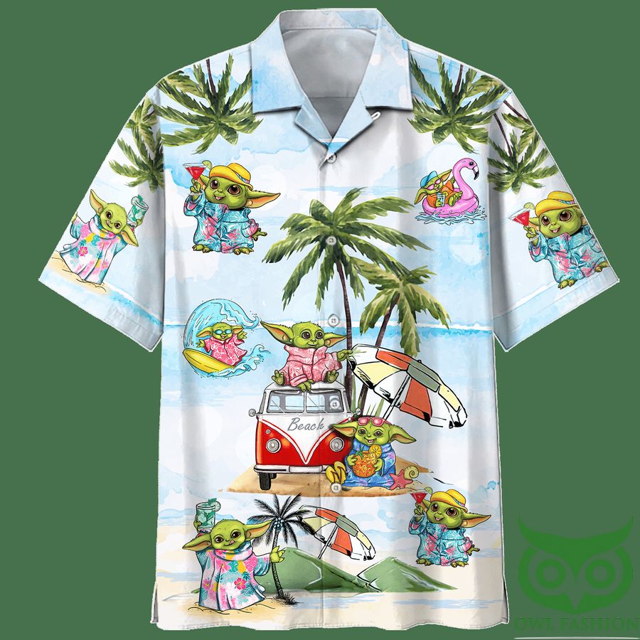 138 Baby Yoda Vacation Summer Time Hawaiian Shirt