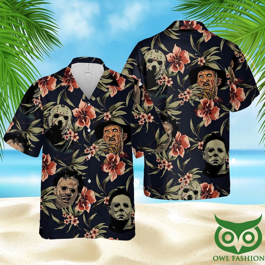 5 Horror Floral Printed Trending Summer Hawaiian Shirt