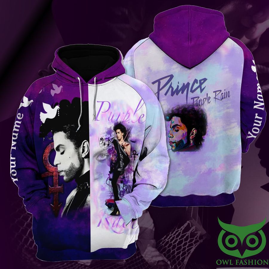 26 Personalized The Artist Purple Prince Image 3D Hoodie