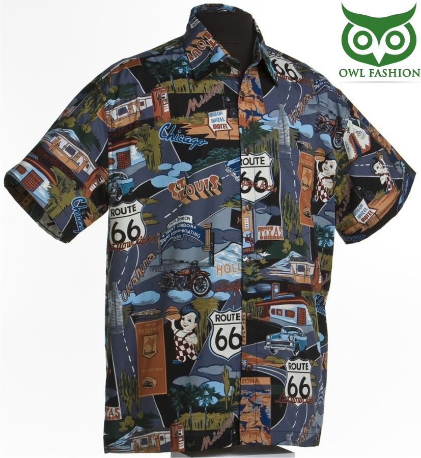 15 Route 66 Hawaiian Shirt