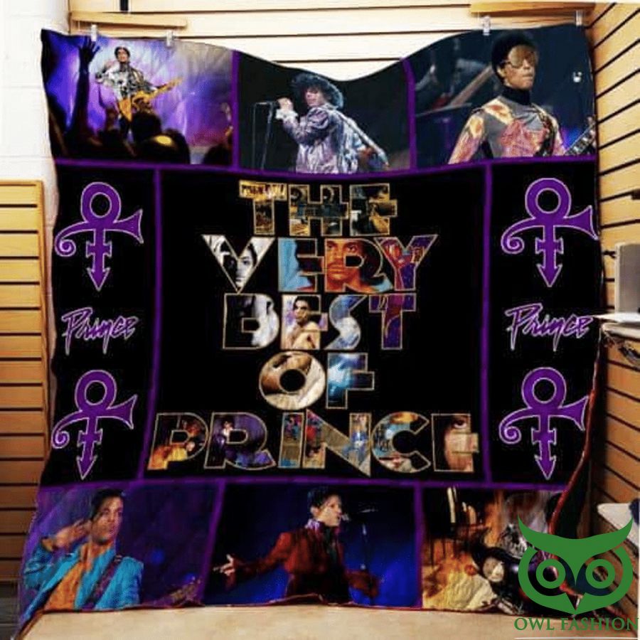 56 The Artist The Very Best of Prince Black Quilt Blanket