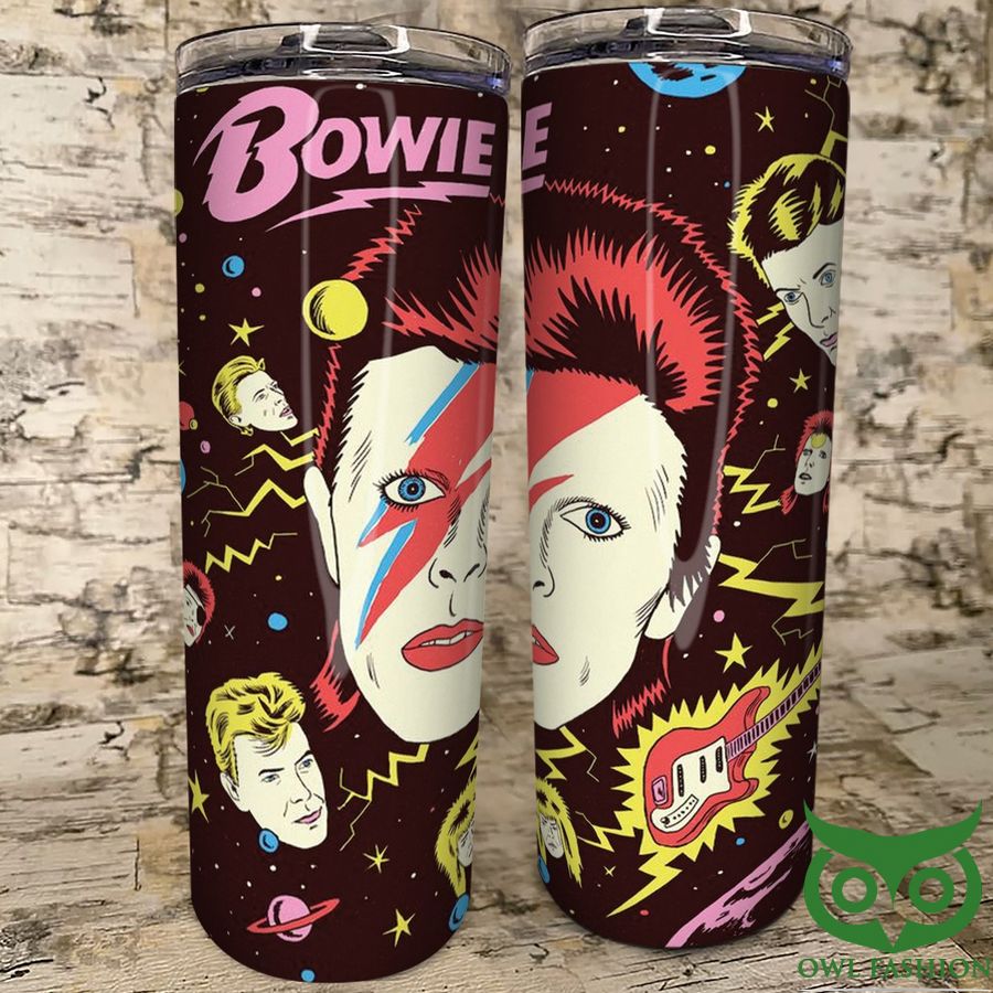 41 The Chameleon of Rock David Bowie Brown Skinny Tumbler