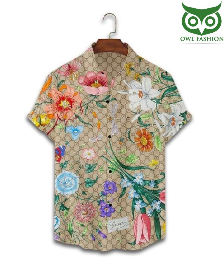 Limited Edition Gucci flower and bee Hawaiian Shirt Shorts - Owl Fashion  Shop
