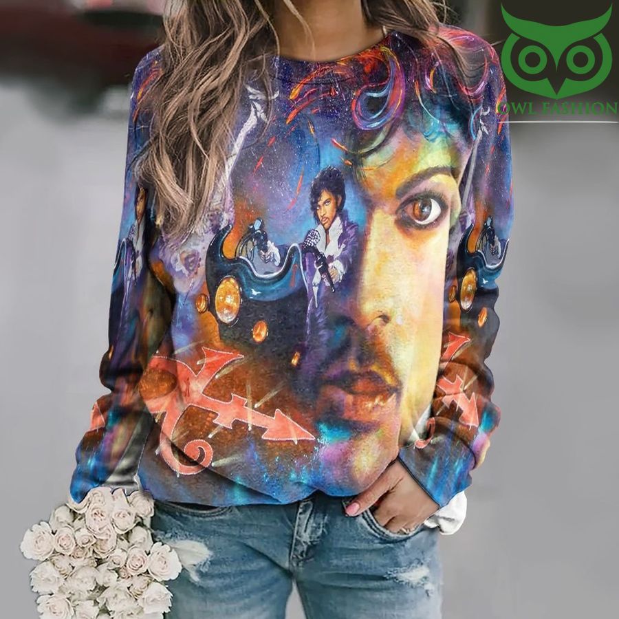 16 The Artist PRINCE Rogers Nelson Unisex All Over Print Cotton Sweatshirt