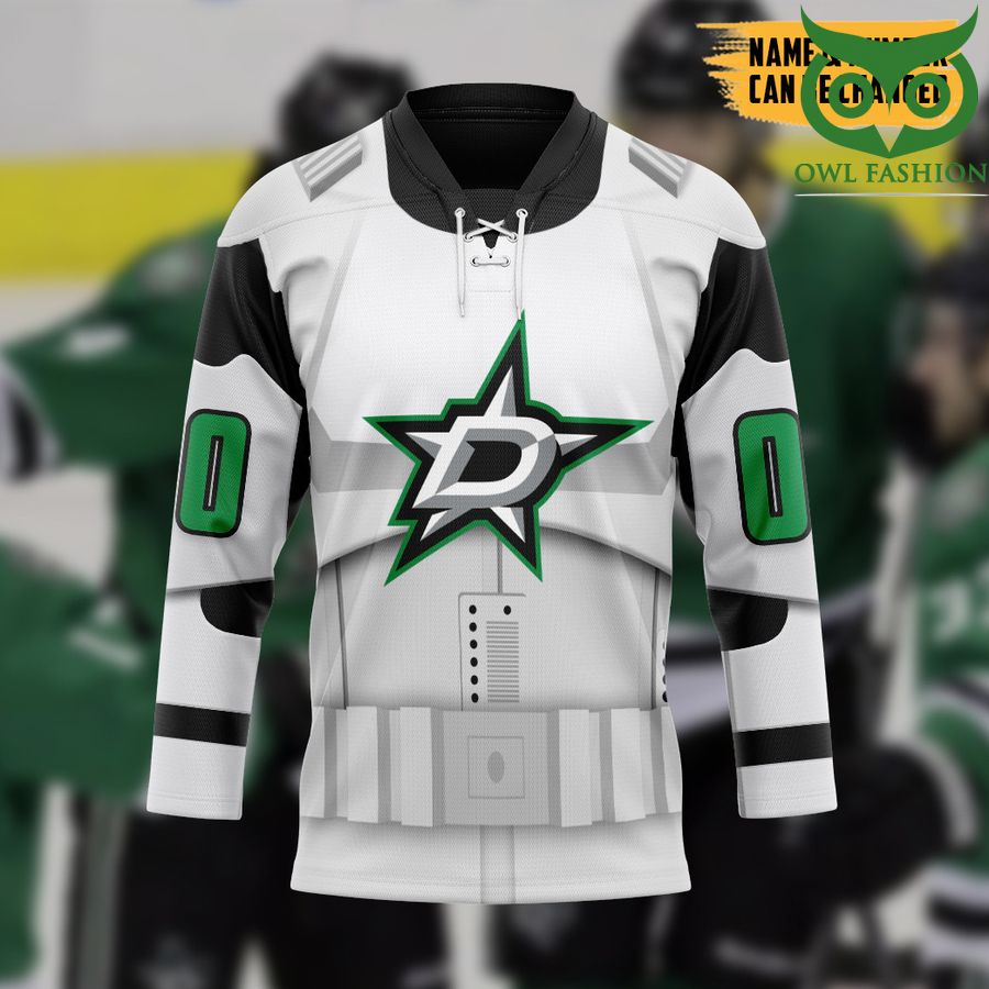 71 Star Wars and Dallas Stars May The 4th Be With You Custom Name Custom Number Hockey Jersey