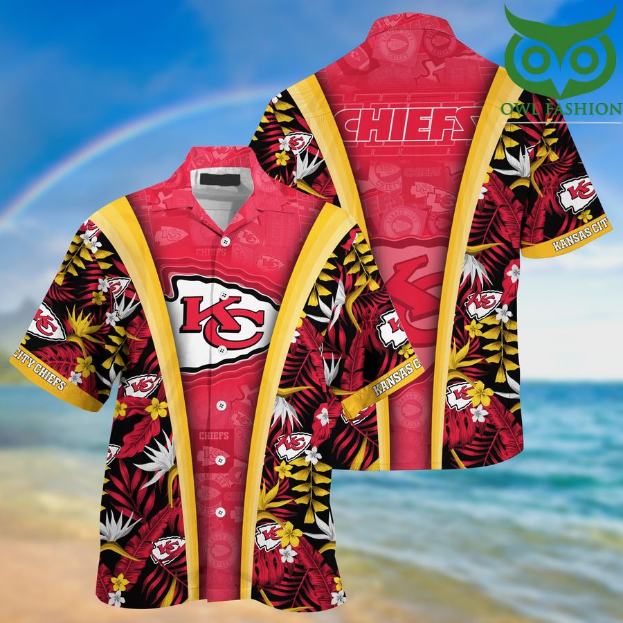 27 Kansas City Chiefs NFL floral tropical pattern Summer Hawaiian Shirt
