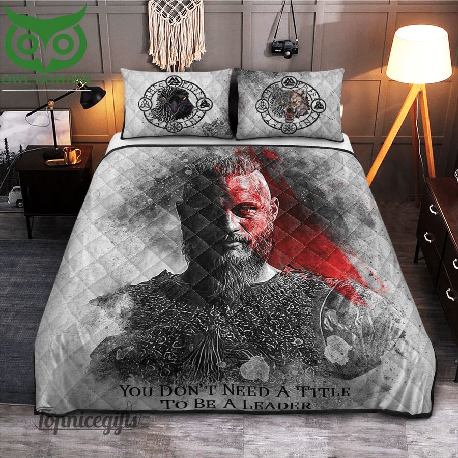 199 Viking Ragnar Lothbrok Leader Quilt Bedding Set