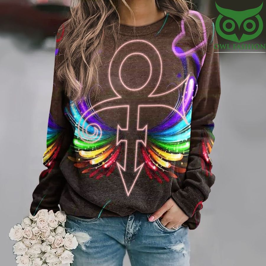 11 The Artist RAINBOW WINGS and heart Unisex All Over Print Cotton Sweatshirt