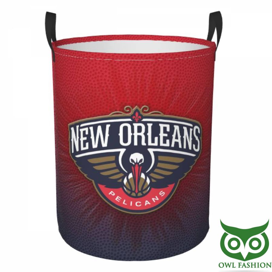 27 NBA New Orleans Pelicans Circular Hamper Gradient Red Laundry Basket