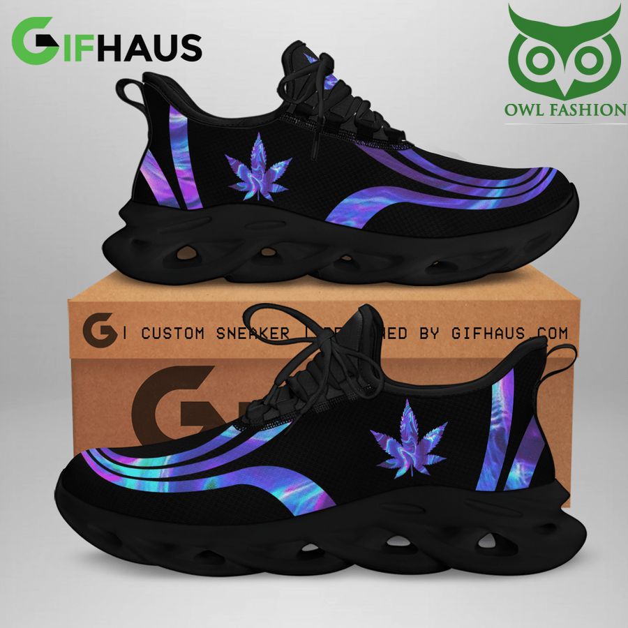 5 Weed hologram black Custom Max Soul Sneaker