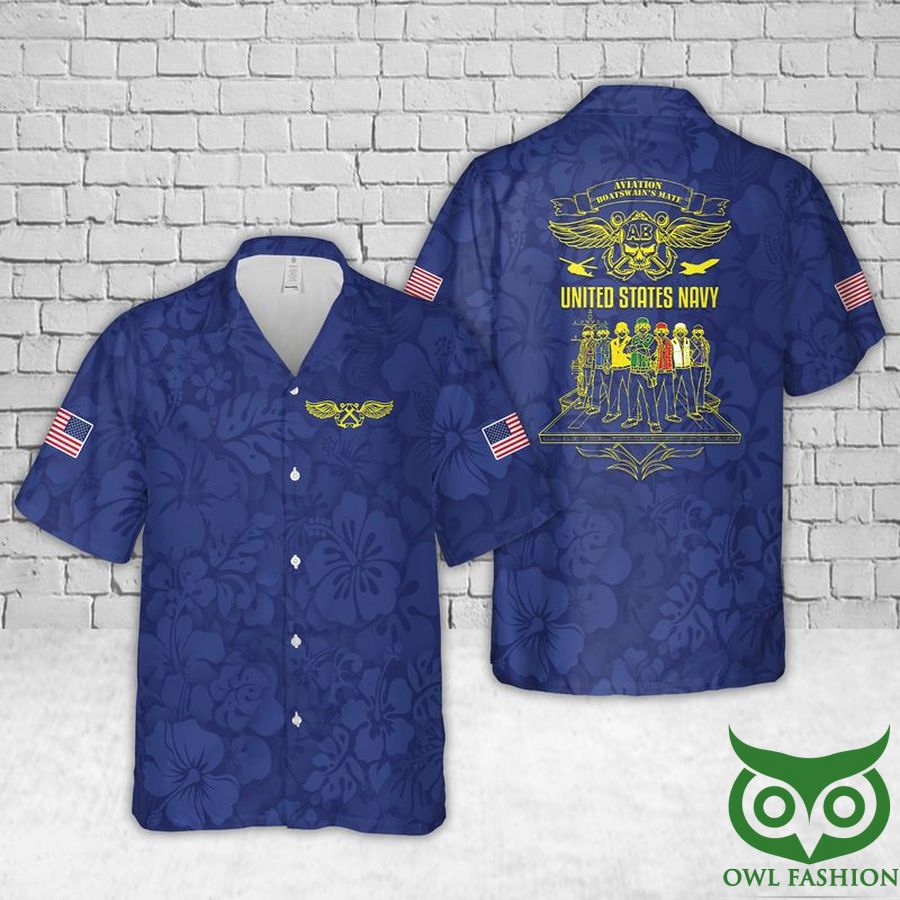 4 US Navy AB Hawaiian Shirt Tropical Summer Shirt