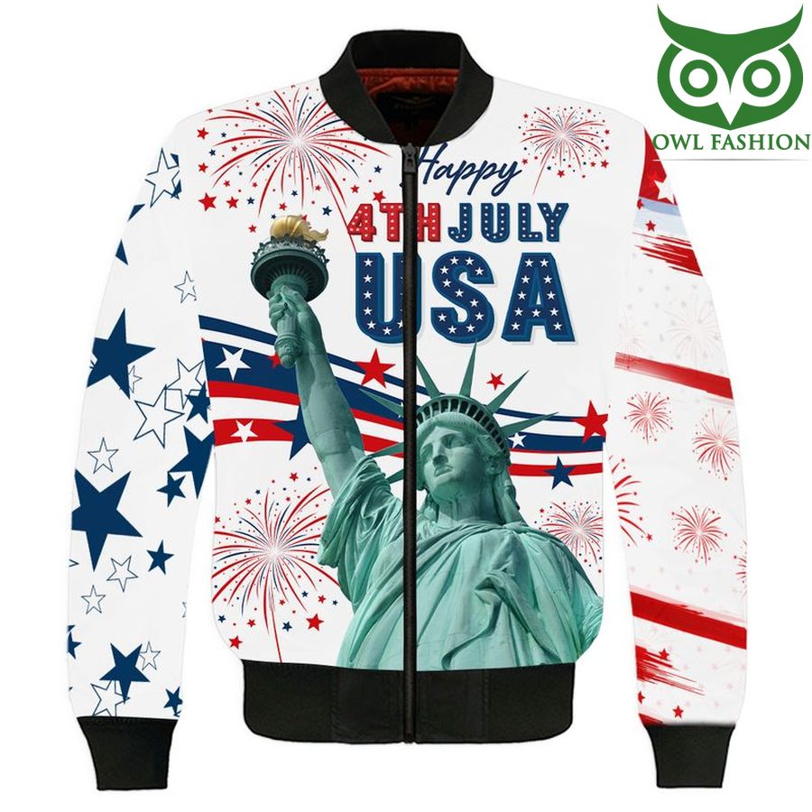 134 Happy 4th of July American Independence day Statue of Liberty 3D Shirt