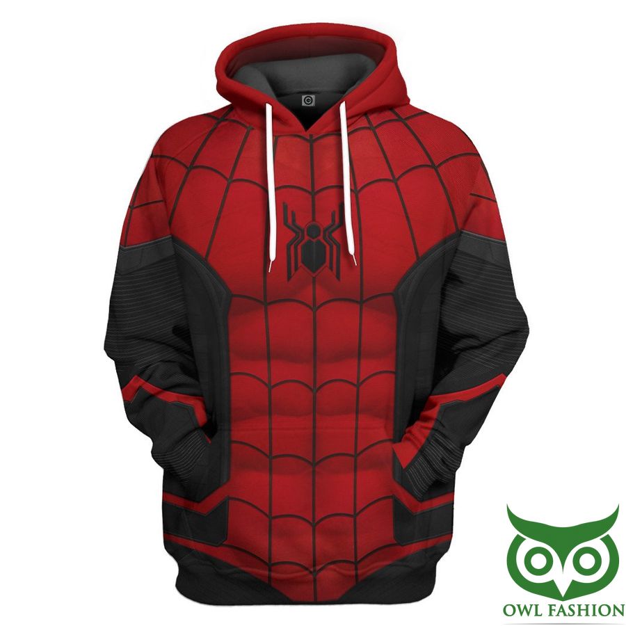 109 3D Marvel Spider No Way Home Red And Black Suit Custom 3D Shirt