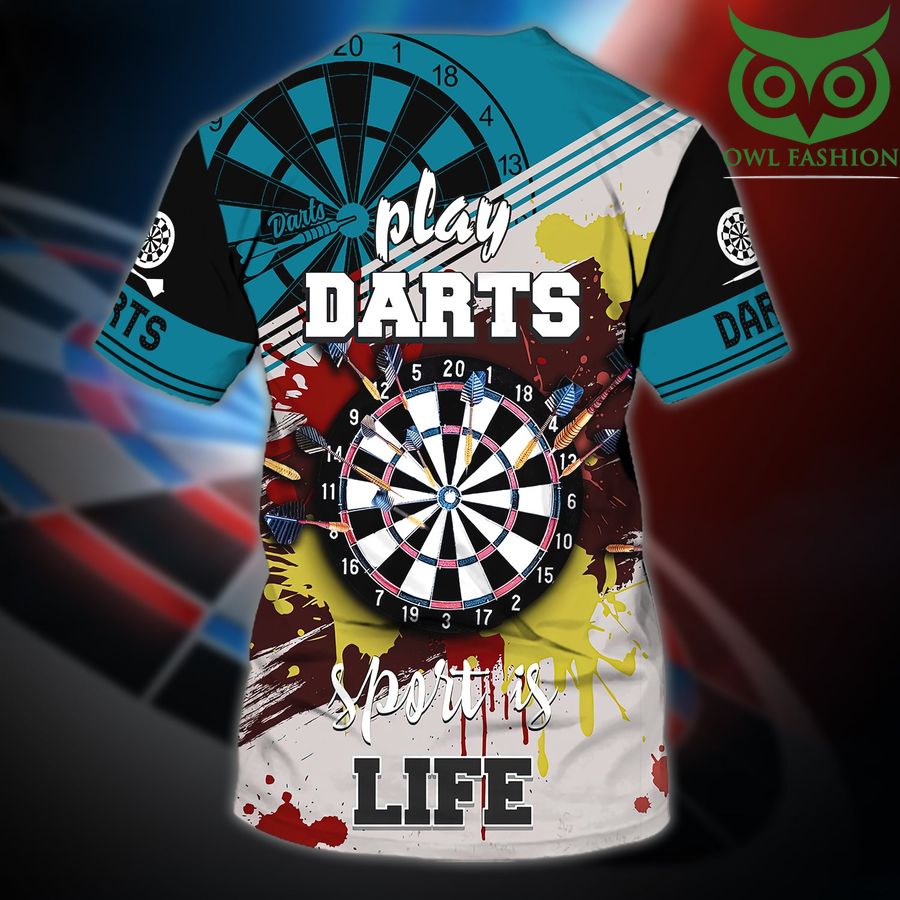 39 Play Dart sport is life personalized 3D T Shirt