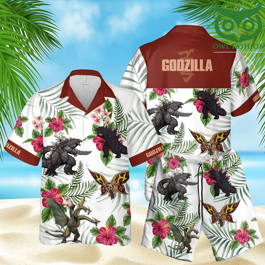 20 Godzilla film Lovers 3D Hawaii Shirts Shorts summer