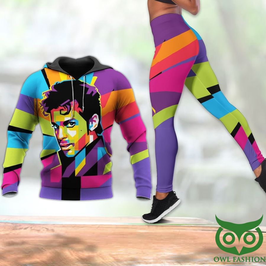 19 The Artist Prince Colorful Arrays Hoodie and Leggings