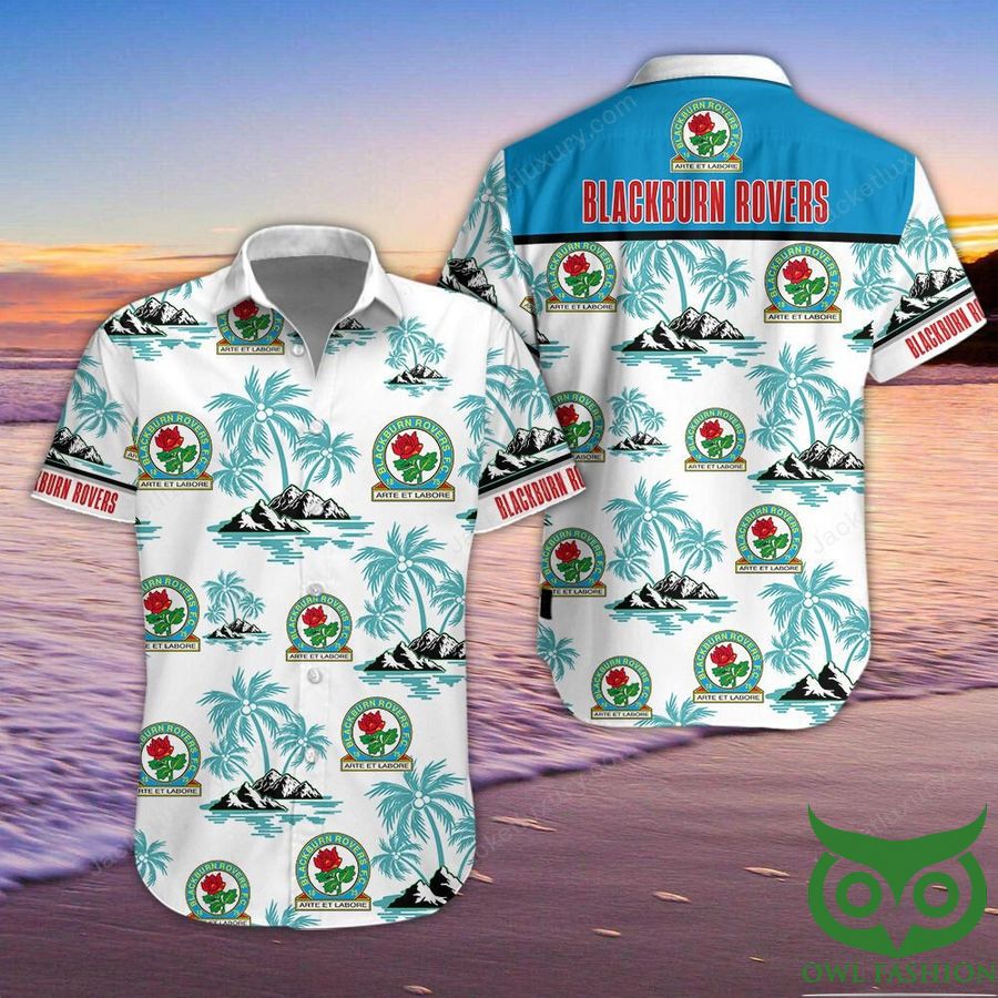 64 Blackburn Rovers Button Up Shirt Hawaiian Shirt