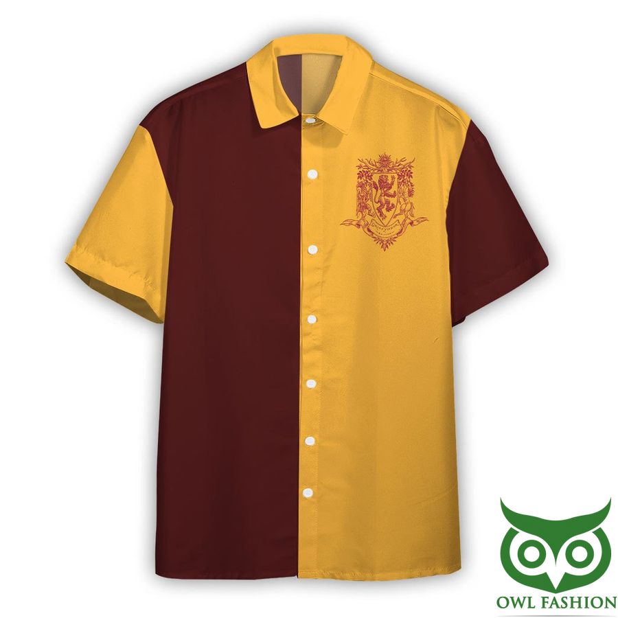 108 Harry Potter Gryffyndor Divided By Zero Yellow Red Hawaiian Shirt