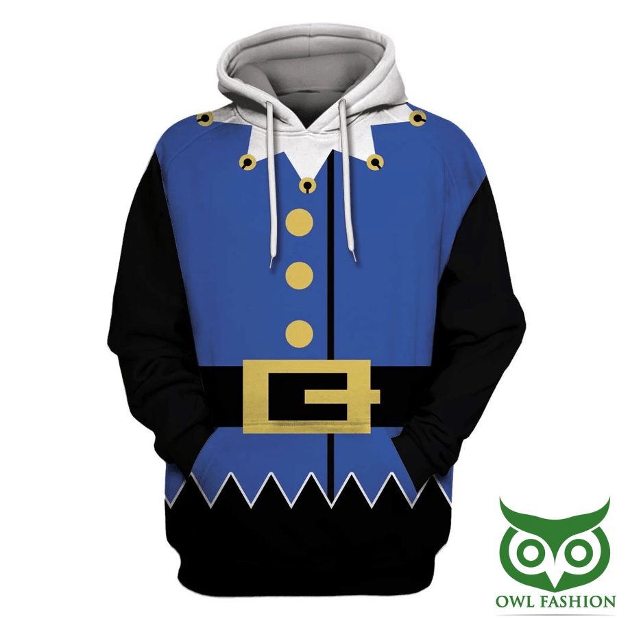 51 Christmas Blue Black and Yellow White 3D Hoodie