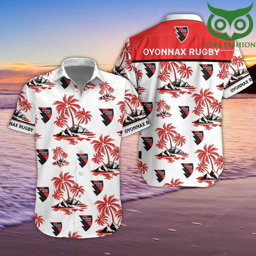 29 Oyonnax Rugby Hawaiian Shirt Hawaiian ShirtShort sleeves summer