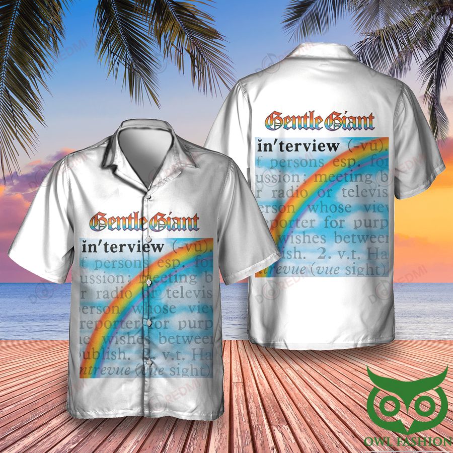 2 Gentle Giant rock Interview white hawaiian shirt