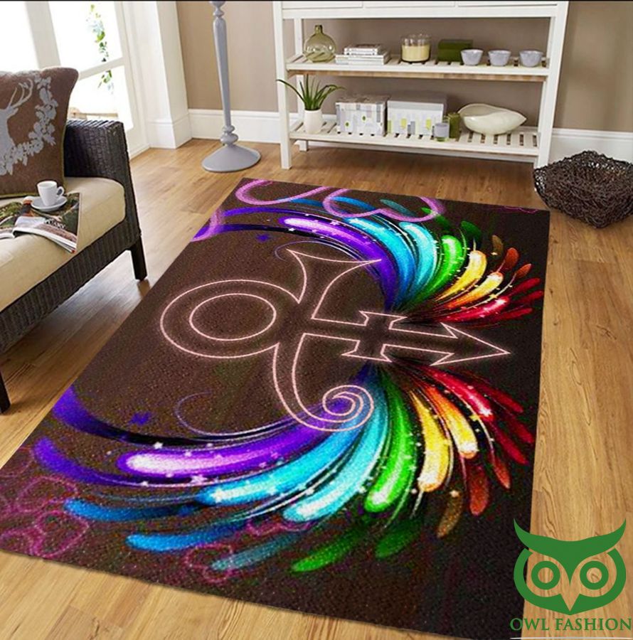 109 The Artist Prince Colorful Wings Brown Rug