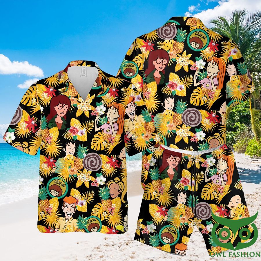 47 Daria Comedy Tropical Hawaiian Shirt Shorts