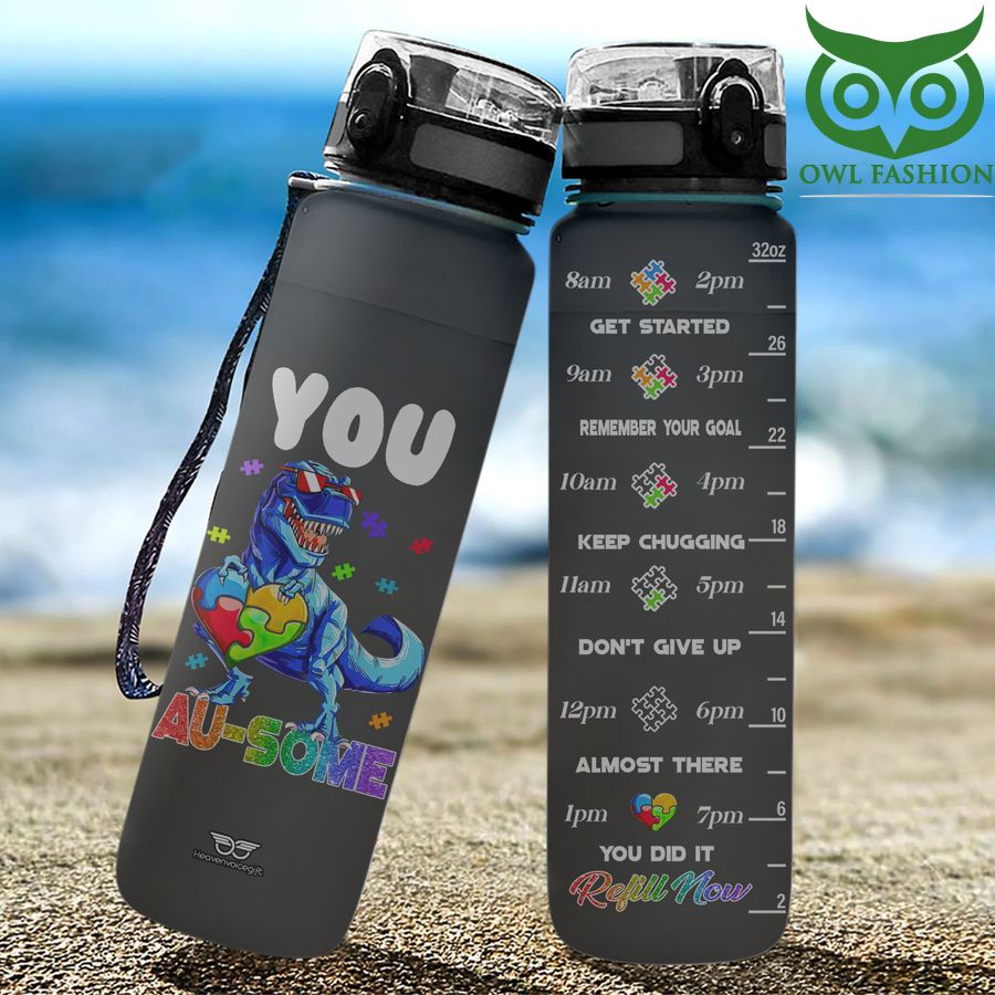 75 You Au some Autism Water Tracker Bottle