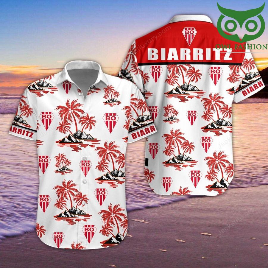 22 Biarritz Olympique Hawaiian Shirt Hawaiian Shirtsummer button up