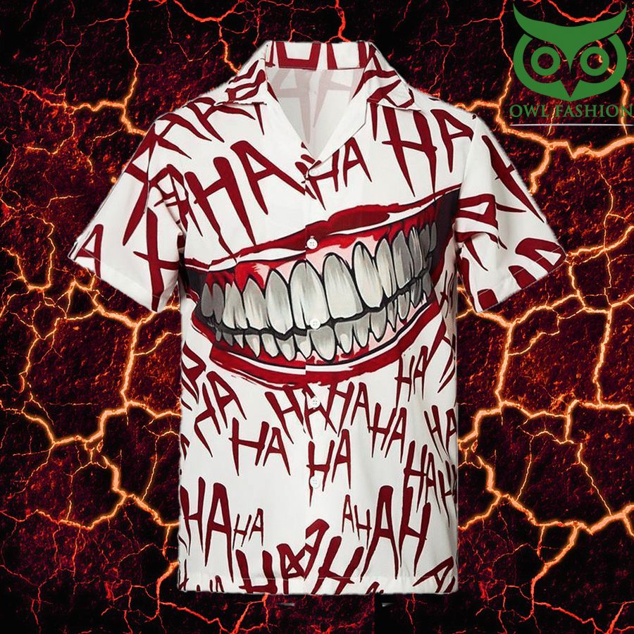 127 Haha creepy Smile Laugh Hawaiian Shirt
