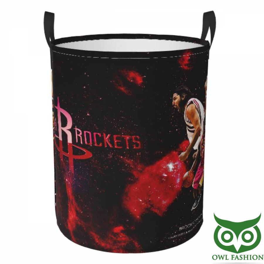 25 Houston Rockets Circular Hamper Black Player Laundry Basket