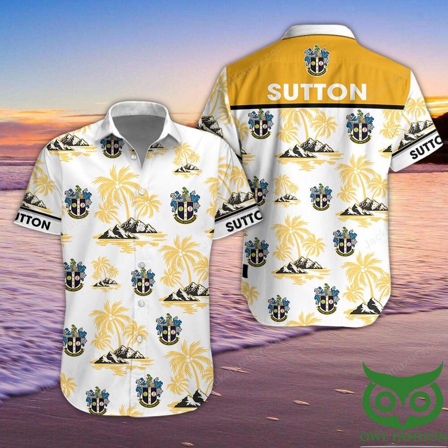 Sutton United Button Up Shirt Hawaiian Shirt