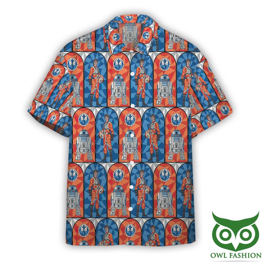 389 3D Star Wars Stained Glass Rebellion Custom Hawaiian Shirt