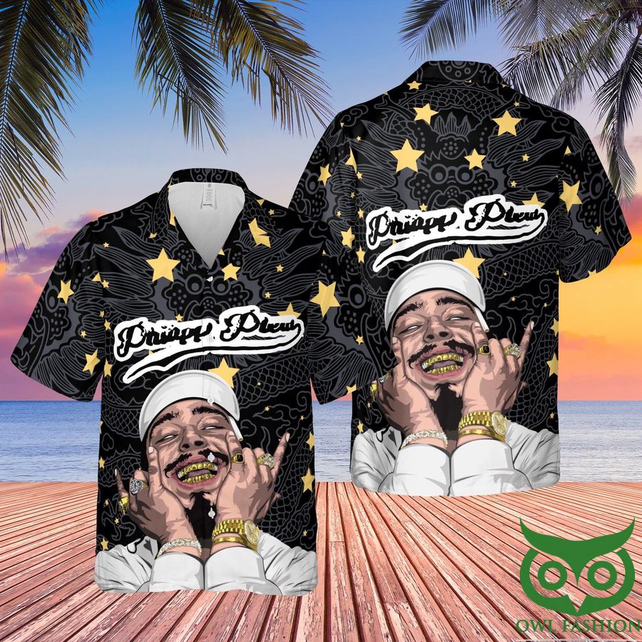 4 Post Malone Singer Lover Summer Black Hawaiian Shirt