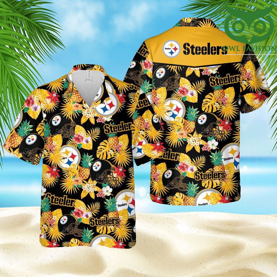 Pittsburgh Steelers Logo Tropical Hawaiian Shirt And Shorts Summer