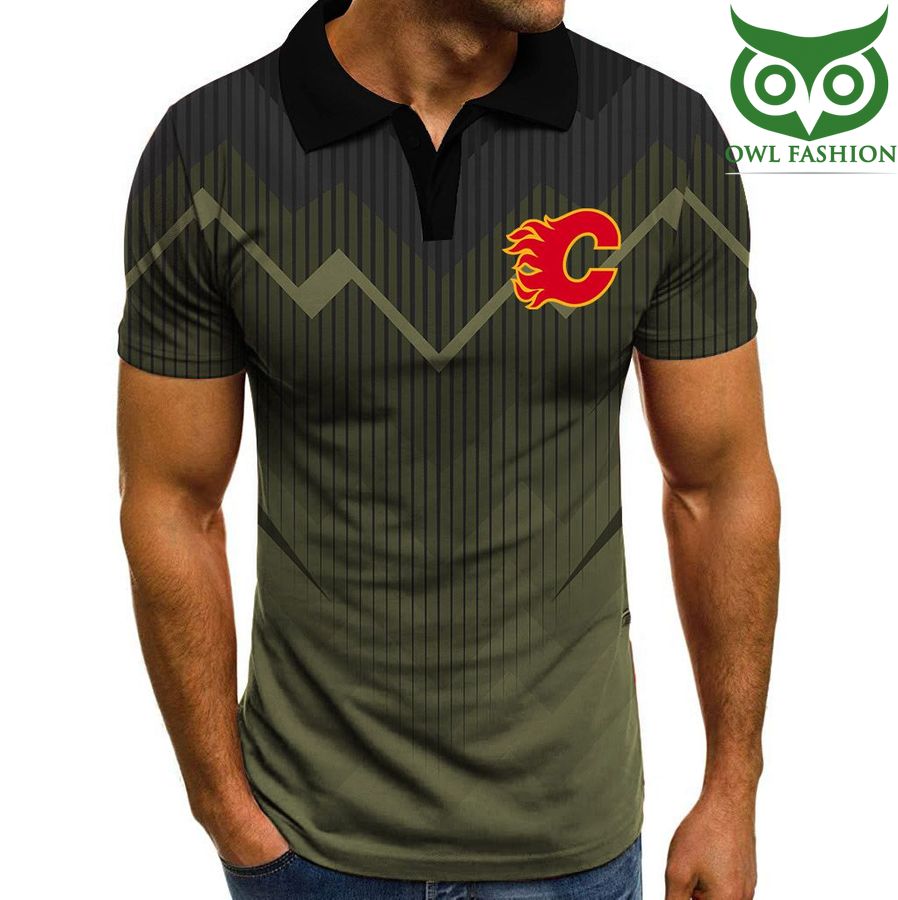 94 NHL Calgary Flames Specialized Polo With Multi Color Limited Edtion