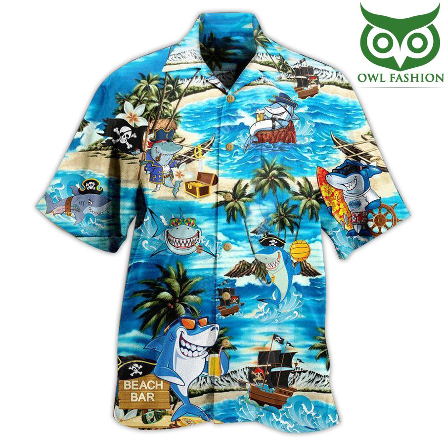 101 Shark Amazing Pirate Beach Bar Limited Edition Hawaiian Shirt