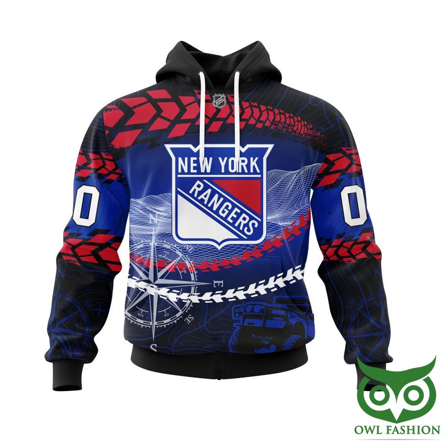 65 Custom Name Number New York Rangers NHL Off Road Style 3D Shirt