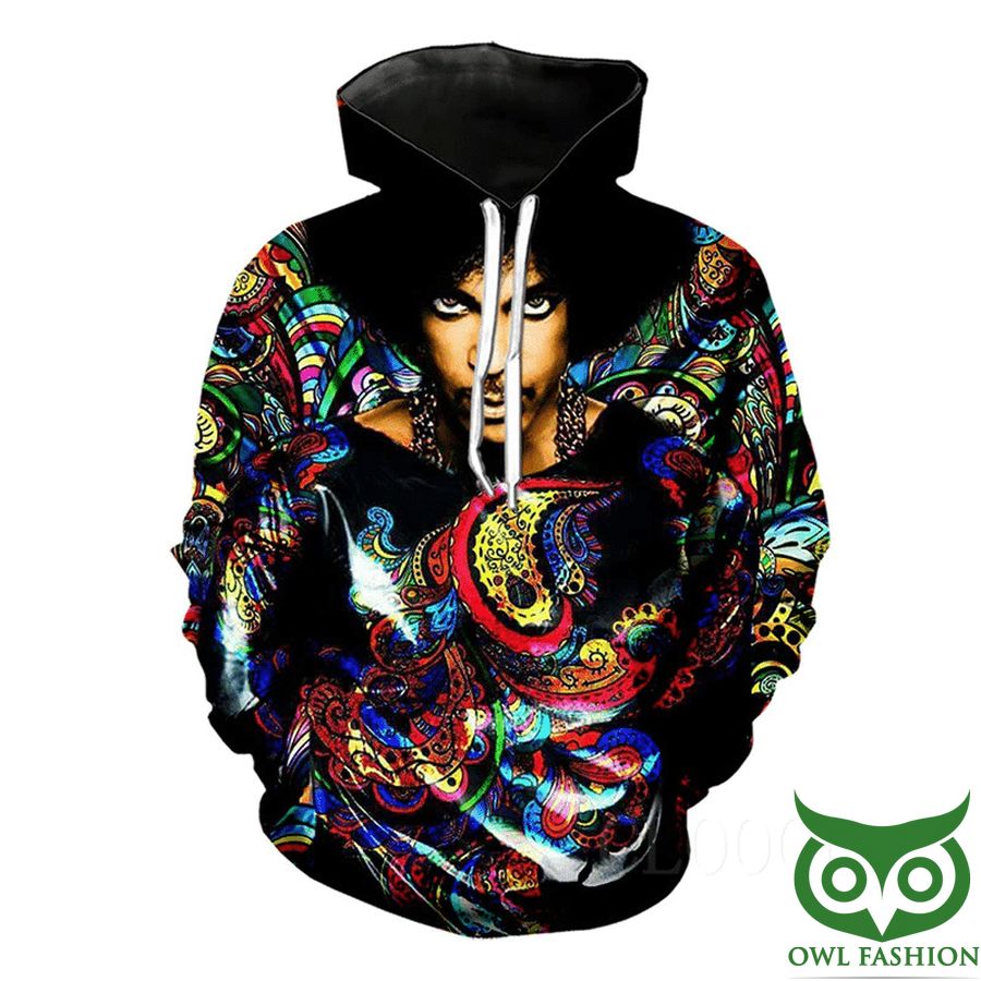 143 The Artist Images Colorful Pattern Black 3D Hoodie