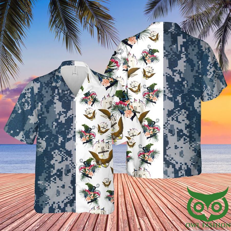 45 US Navy Hawaiian Shirt Summer Shirt