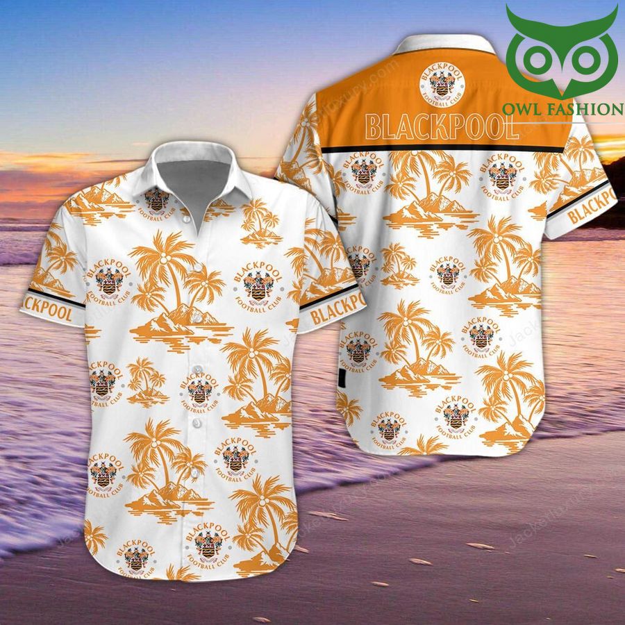 5 EFL Championship Blackpool F.C Hawaiian Shirt Summer Shirt