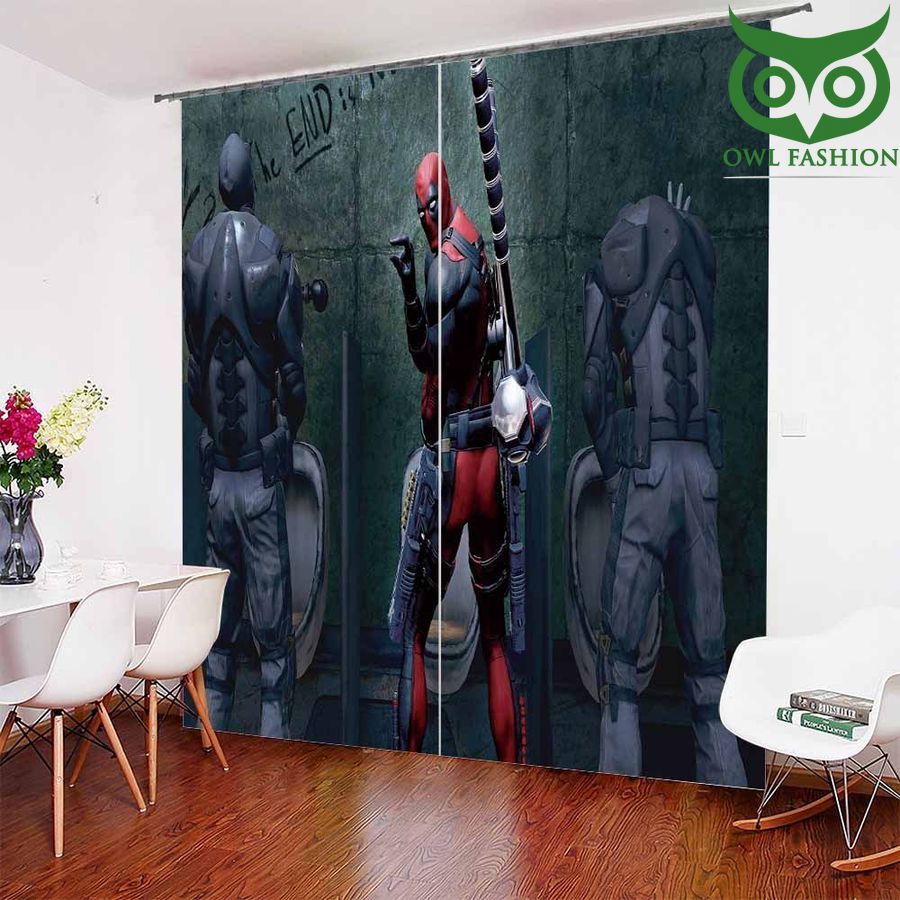 3 Deadpool Looking Back waterproof house and room decoration shower window curtains