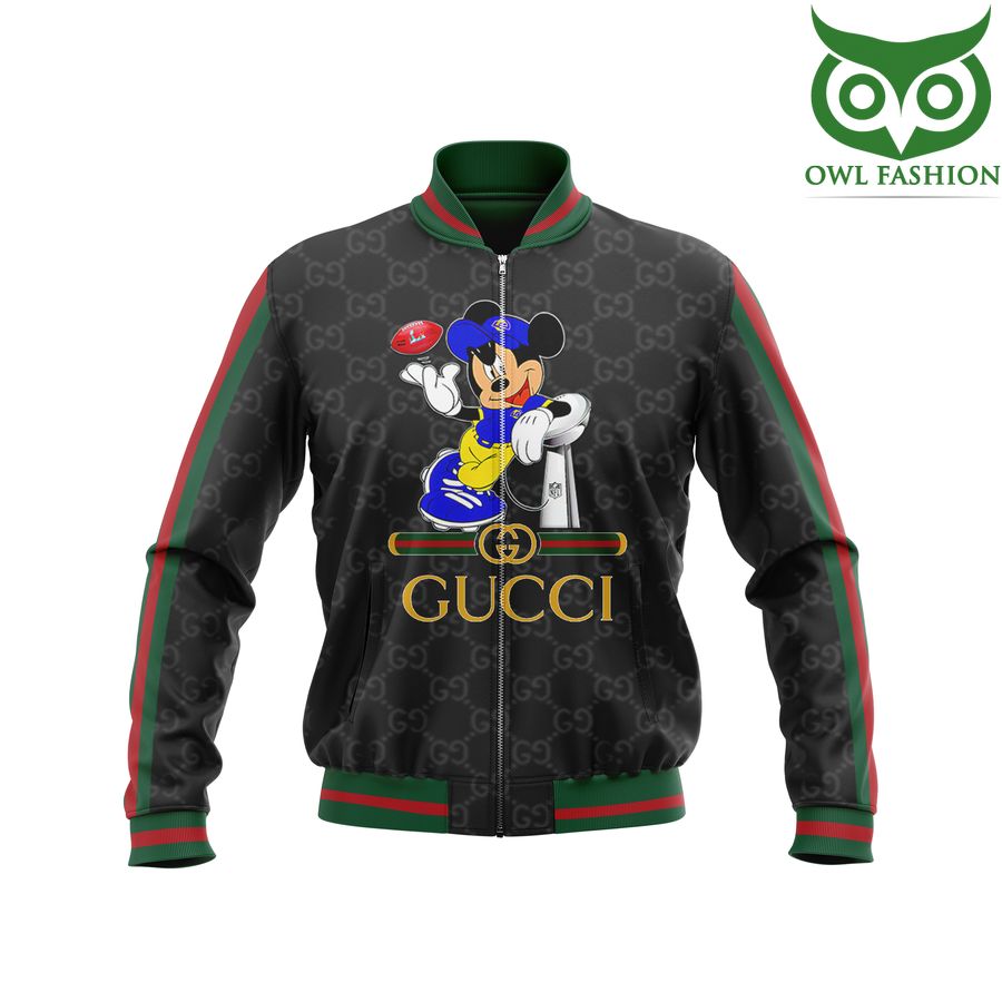7 Gucci Mickey Mouse football Limited Edition 3D Full Printing Bomber Jacket
