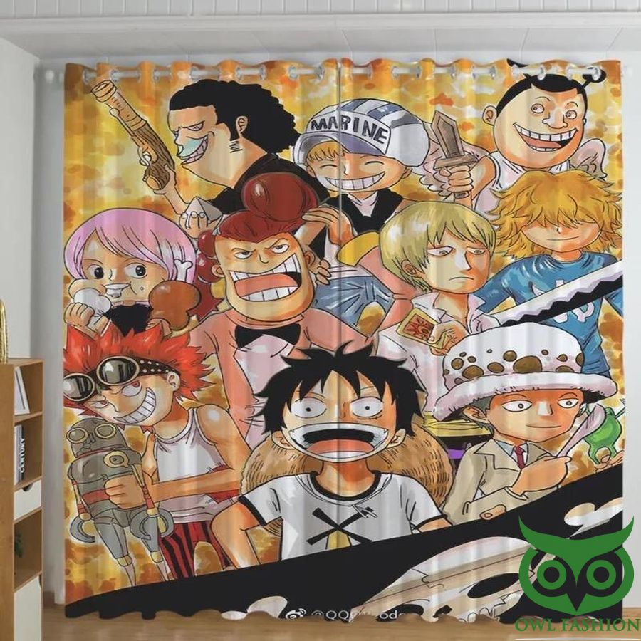 44 One Piece Anime 3D Printed Window Curtain
