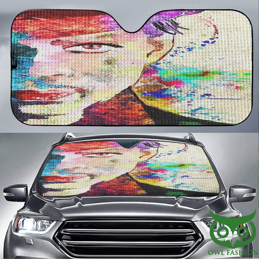 5 The Artist Prince Half Face Artistic Beige Car Sunshade