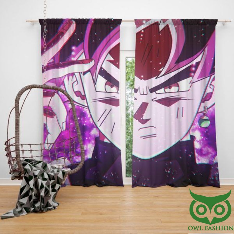 21 Goku Black Super Saiyan Rose Bedroom Window Curtain