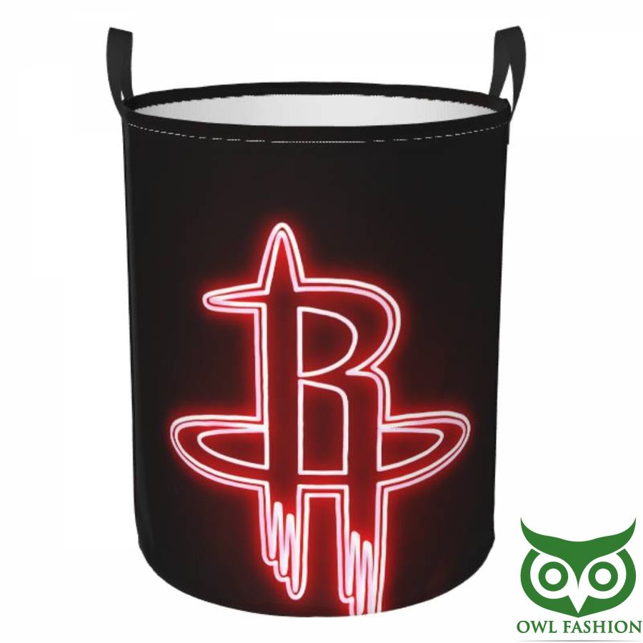 22 Houston Rockets Circular Hamper Neon Logo Laundry Basket